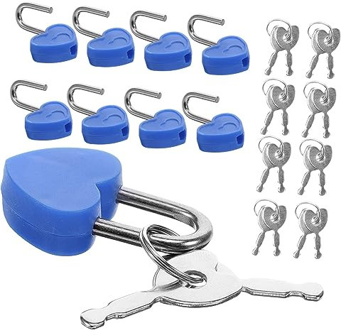 Gadpiparty 24ensemble Cadenas Cœur Pour Tirelire Mini-cahier De Notes Et Agenda Cadenas Forme De Cœur Avec Deux Clés Antirouille