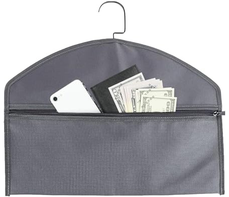 Kleiderbügel – Geldversteck, feuerfeste Tasche, Geldverstecktasche, tragbare Aufbewahrungstasche für Wertsachen, für Schrank, Zuhause