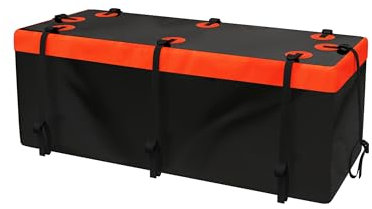 Signstek Anhängerkupplung Soft Shell Auto Heckbox für das Heck des Fahrzeugs Fassungsvermögen, Transportbox faltbar und wasserdicht: 20 Kubikfuß/612 Liter | Abmessungen: 152 x 66 x 61 cm