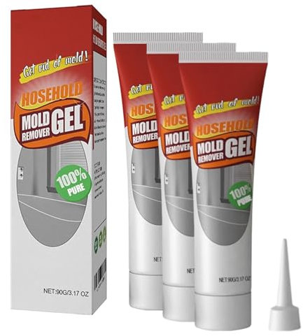 Clean Mold Remover Gel, Powerful Household Cleaning Gel, Wall Cleaning, Suitable For Bathroom And Kitchen Tile Gaps (3, White)