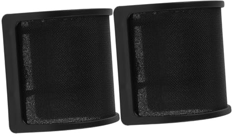 UKCOCO 2 Pezzi Filtro Pop per Microfono Doppio in Rete Forma U Copertura Protettiva Anti-spruzzo per Microfono Condensatore Riduzione Rumore per Streaming Registrazioni e Podcast