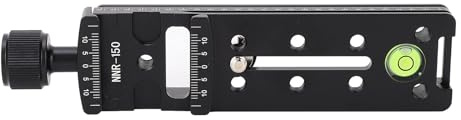 Sxhlseller Rail de Caméra en Alliage D'aluminium, Curseur de Nœud, Pince de Plaque à Dégagement Rapide de 150mm avec Niveau à Bulle pour Tête Sphérique Arca