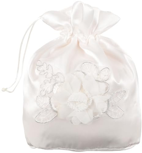 DECORNIJIA Borsa da Sposa Coulisse, Borsetta Floreale per Damigelle d'Onore, Sacchetto per Caramelle e Petali per Matrimonio, Decorazione Elegante per Cerimonie e Feste