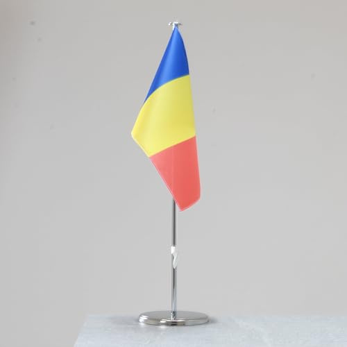 Bandiera da tavolo Romania – bandiera nazionale rappresentativa per interni senza supporto