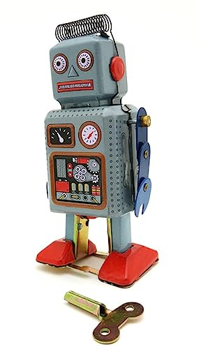 AYUNJIE Tin Toy MS294 Worker Robot Nostalgic Toy Personalized Decoration Collection Crafts Boys Girls Parent-Child Interaction