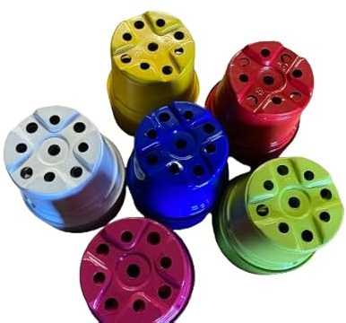 100 x Coloured 9CM Flowerpots