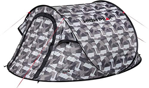 High Peak Wurfzelt Vision 3, Pop Up Zelt für 3 Personen, Festivalzelt freistehend, super leichtes Schnellöffnungs-Wurfzelt, 2000 mm wasserdicht, UV 60 Sonnenschutz, Ventilationssystem, Moskitoschutz