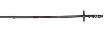 Zügel gummiert mit Stege, 16mm, WE, schwarz