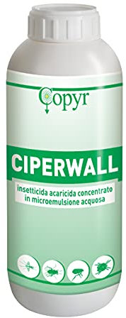 COPYR | Ciperwall T2: Insetticida acaricida concentrato in microemulsione acquosa contro blatte, mosche e zanzare. Flacone da 1L