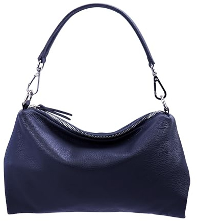 SH Leder Echtleder Umhängetasche mittelgroße schultertasche Abendtasche Clutch Crossbody Bag Messenger Handtasche mit Reißverschluss 33x20cm Lovelin G393