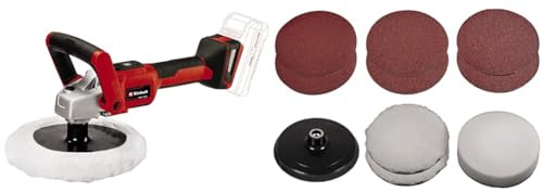 Einhell Akku-Polier- / Schleifmaschine CE-CP 18/180 Li E-Solo Power X-Change (Lithium-Ionen, bürstenloser Elektro-Motor, elektr. Drehzahlregulierung, inkl. Polier-/schleifset 150 mm)