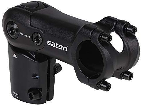 Satori UP2+ – E-Bike – Fahrrad-Erhöhung, verstellbarer Lenkervorbau, 3,8 cm x 31,8 mm – ideal für E-Bikes bis zu 45 km oder 28 km pro Stunde – super robuste 3D-geschmiedete Legierung – Schaftlänge 110