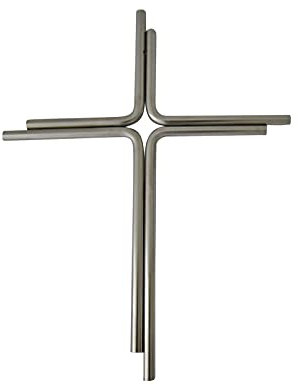 Croce in acciaio INOX, ca. 25 x 19 cm