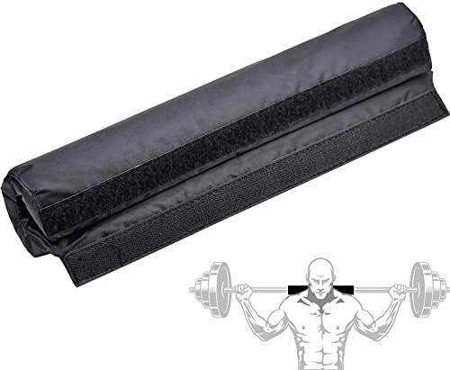 Nackenpolster Langhantel Polster Dick Barbell Pad Squat Foam Pad Hip Thrust Hantelstange Polster Mit Klettverschluss Für Hals Schulter Rücken Und Hüften, Schmerzfreieres Krafttraining(Schwarz)