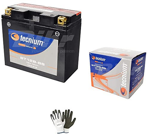 COMPATIBLE AVEC YAMAHA 600 XJ6 2009 A 2013 BATTERIE PRÊTE À USAGE TECNIUM BT12B-BS BATTERIE 10 AMPERE 12 VOLT SPÉCIFIQUE POUR MOTO SCOOTER 150X69X130