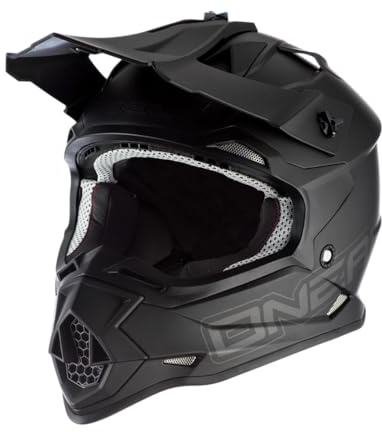 O'NEAL | Motocrosshjälm | MX Enduro | ABS-skal, ventilationsöppningar för optimal kylning | 2SRS hjälm platt V.23 | vuxna | svart | storlek XXL (63/64 cm)