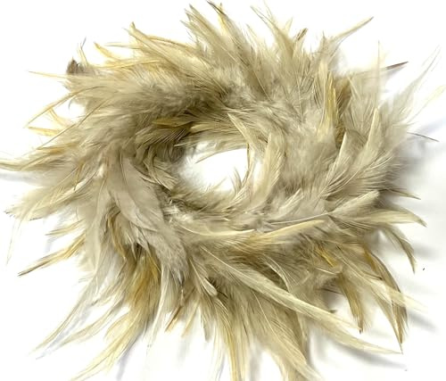 Federkranz Hellgrau Ostern Deko Modern Klein 20 cm
