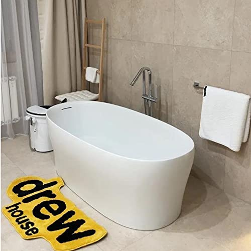 Drew House Bathroom Rug Yellow Long Area Rugs Non-Slip Doormat Rug for Bathroom Kitchen Sink Bedroom Floor Mat Carpet (16x63 inch)