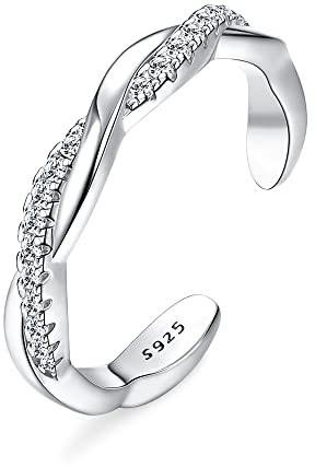 ORAZIO S925 Anillos de Plata Esterlina del Dedo del Pie Para Las Mujeres Flecha Infinito Celtic Knot Daisy Anillos del Dedo del Pie con Estilo Anillos de Banda Ajustable