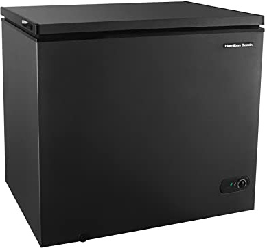 Hamilton Beach, HBFRF713 Chest Deep Freezer, 7 Cu. Ft. Capacity, Granita Rugged Design-Adjustable Thermostat-Removable Vinyl Coated Wire Basket-Easy Defrost Drain