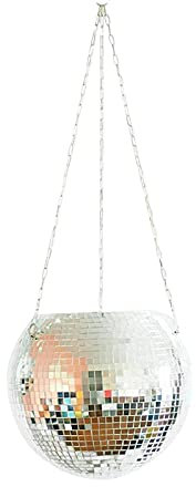 Hanging Planters Disco Ball Hanging Planter Globe Shape Wall Vase Flower Planter Pots with Metal Chain Home Decor Plants Container Room decoration Hanging Basket for Plants (Color : 20cm)