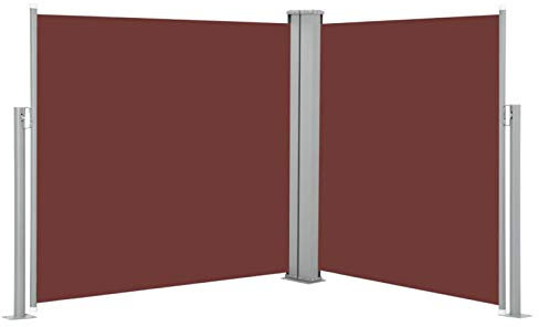 Yolola Store latéral extensible double face - Brise-vue - Pour jardin - Brise-vue - Marron - 120 x 600 cm - Brise-vue - Pour balcon