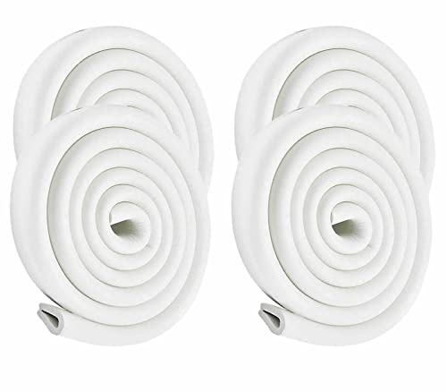 HIMRY® 8 Meter U-förmige Glastisch Kantenschutz, Tisch Möbel Kanten Schwamm Kissen Stoßschutz, Baby-Sicherheits-Tabellen-Schreibtisch Anti-Kollision Streifen (4x2M) Off Weiß KXD7003 Off-White