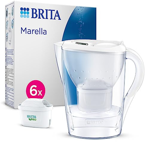 Carafe filtrante marella blanche + 6 filtres maxtra pro 1 unité