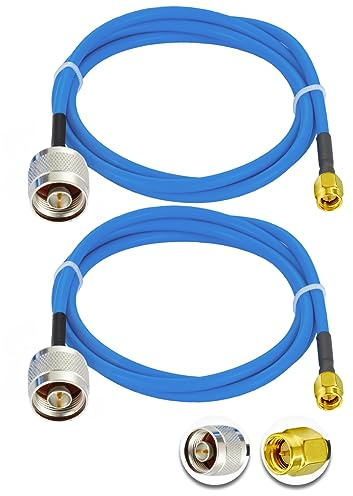 Vecys 2PCS SMA Maschio a N Tipo Maschio RF Cavo Coassiale N Tipo RF Pigtail 3.3ft/1M RG402 SMA Maschio 50 Ohm Bassa Perdita Cavo di Estensione