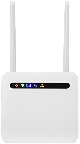 4G LTE-WLAN-Router mit SIM-Kartensteckplatz, 500 Mbit/s Entsperrter Drahtloser Mobiler WLAN-Hotspot-Router mit 4 LAN-Anschlüssen (CP10 EU-Stecker)