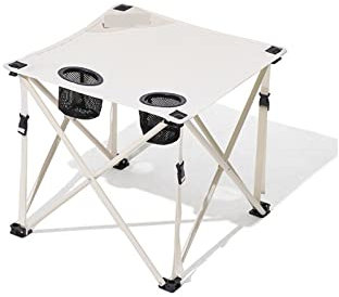 ALEjon Tragbarer Grauer Klapptisch: Mobi Garden Tourist Tisch für Outdoor-Camping, Grillen und Picknick – Mini-Tisch aus Stoff für Wanderungen in der Natur