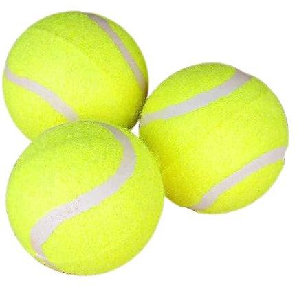 Amosfun Trainings Tennisbälle 3 Stück Aus Naturkautschuk Hochelastisch Druckbeständig Für Tennisübungen Und Trainingsgeräte