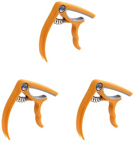 Toyvian 3stücke Capo Gitarren-picks Und Clip Tuner Verstellbarer Key Trigger Für Akustische Und Elektrische Gitarren Ukulele Banjo Und Mandoline Orange Für Und