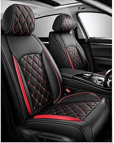 SitzbezüGesets Für Hyundai Tucson 2000-2023,Schonbezug Leder,Autositz-Auflage Universal Leder Auto-SchonbezüGe Wasserdicht Sitzschoner,PU Leder Sitzschoner,Anti-Rutsch 5-Sitzer ( Color : D(Red) )