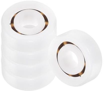 Kozelo 5Pcs 605 POM Plastic Bearings -[5x14x5mm], Open-Type Bearing for Industrial Application, Nylon Cage, Glass Ball, ABEC1