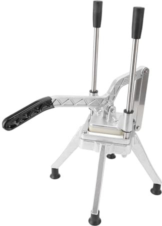 Picadora de Verduras Comercial, Cortador Manual de Patatas Fritas de Aleación de Aluminio con 3 Cuchillas para Cocina