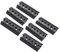 FTsolid Riel de amarre de aluminio de 15 cm, 6 unidades, con agujeros, fijación de carga de aluminio (negro, semicircular)