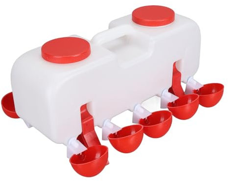 Hühnertränke, 10 Tassen Wasser, Großes Fassungsvermögen, Geflügelwasserspender, Hygienisch, von Oben Befüllbar, Ergonomischer Entengriff (Fabaterxzv31fc7kp-11)