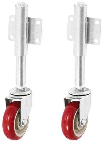 Set di 2 rulli portoni caricati a molla, ruote scorrevoli, porta del garage, molla 125 mm/100 mm, rulli portanti 150 kg, portata per cancello da giardino, fattoria, girevole a 360 gradi (100 mm)