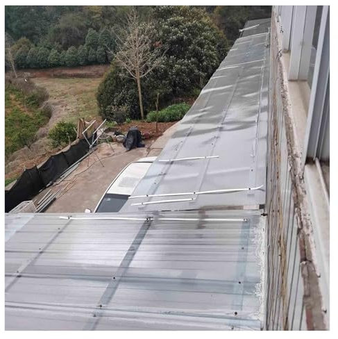 bujnie Gewellte Dachpaneele Ersatz-Isolierung Verkleidungspaneele 0.8 mm Wetterfest für Garagen, Vordächern, Anpassbar (1.2x20m/3.94x65.6ft)