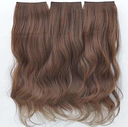 Mütze Mit Haaren，Human Hair Wig，3-teiliges Perückenstück mit Farbverlauf, lockiges Haar, einteiliges, ohrenhängendes Färbemittel, segmentierte Strähnchenfärbung