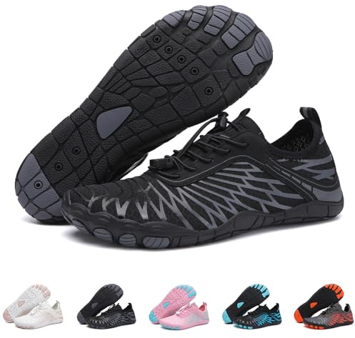 2026 New Barefoot Shoes for Women Mens,Hiking Barefoot Shoes Womens Footwear,Comfortable & Non-Slip Barefoot Vitality Shoe Women's Athletic Footwear,Wide Toe Box Water Shoe for Women Men Black