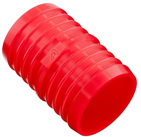 Connettore dritto in plastica per tubo flessibile in PVC e gomma siliconica, 45 mm, colore: rosso