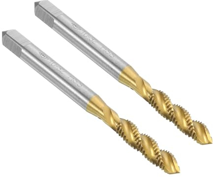 QUARKZMAN 2pcs Tarauds À Filet Hélicoïdal, 10-32 UNF H2 Taraud À Filet, Revêtement Titane Acier Rapide 6542 Outils De Taraudage Pour Réparation De Machiniste
