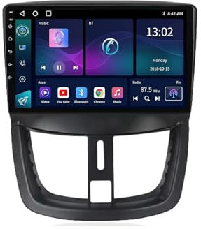 9 Inch Car Stereo Radio for PEUGEOT 207 CC 207CC 2006-2015 Android 13 Car Multimedia Player with WIFI FM RDS Radio GPS SWC Rear View Camera Bluetooth DVR Cooling fan(8+256G)