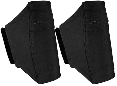 LIOOBO 2 supporti per smartphone per coscia, regolabile, per jogging e attività all'aperto, colore nero