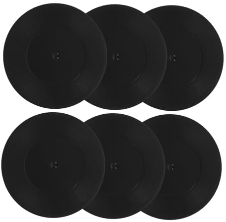 SOLUSTRE Vintage Vinyl Record Coasters 6pcs 5cm Creative Drink Coasters Retro Cup Holder Home Table Protection Music Bar Supplies Coffee Mug Pads