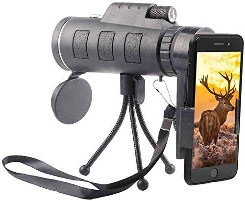 , 40x60 Hochleistungs-HD-Monokular für die Vogelbeobachtung für Erwachsene mit Smartphone-Halterung und Stativ für die Wildtierjagd, Camping und Reisen