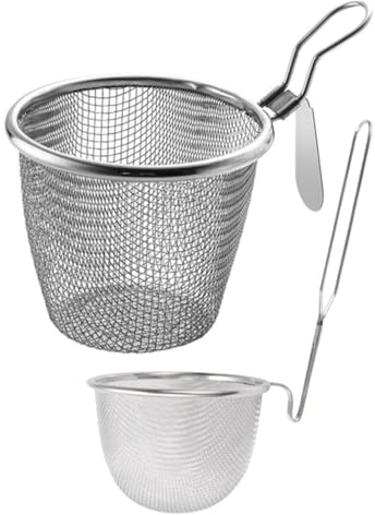 Ipetboom Colino Per Pasta e Noodle in Acciaio Inossidabile Cestello Scolapasta Manico Lungo Cucchiaio Rete Per Cucina Durevole e Anti-usura Per Uso Domestico e Ristorante