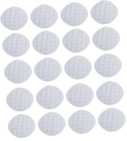Milisten 20pezzi Coppette Assorbilatte Per Allattamento in Cotone Fodera Anti-perdita Impermeabili Delicate Per Mantenere Asciutti Reggiseno e Camicie